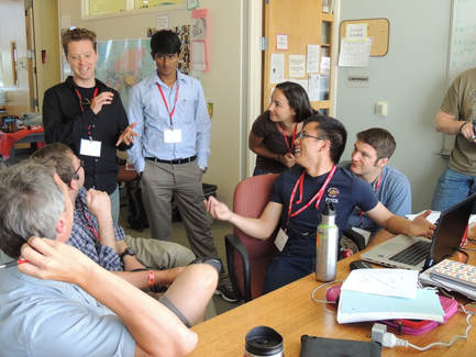 IsoCamp student group in laboratory